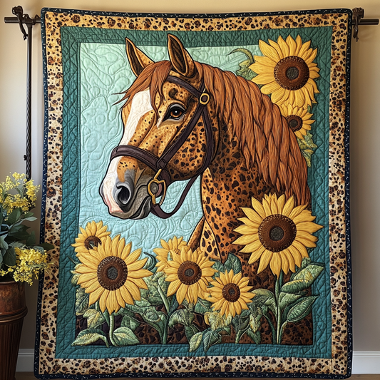 Golden Gallop Quilted Blanket NCU0DK6562