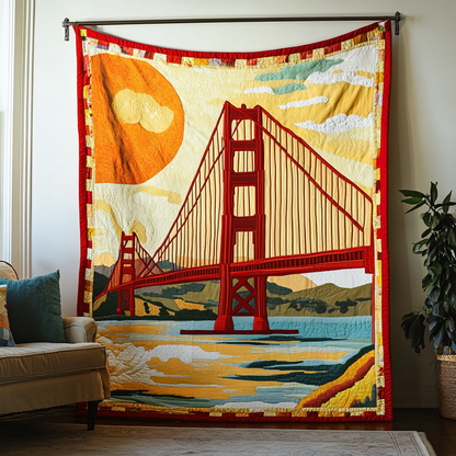 Golden Gate Glow Quilted Blanket NCU0DK6466
