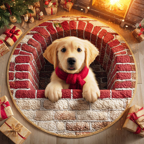 Golden Gift Quilted Round Mat NCU0TD474