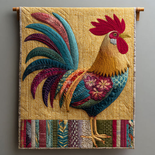 Golden Glory Hens Quilted Blanket NCU0TV091