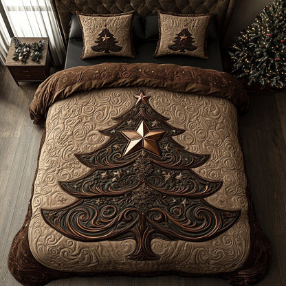 Golden Glow 3-Piece Quilted Bedding Set NCU0DV8463