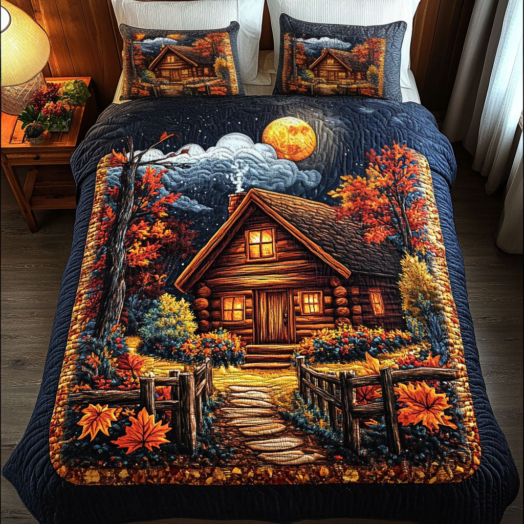 Golden Glow 3-Piece Quilted Bedding Set NCU0NT3657