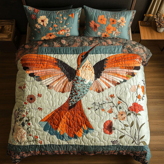 Golden Glow 3-Piece Quilted Bedding Set NCU0NT4973