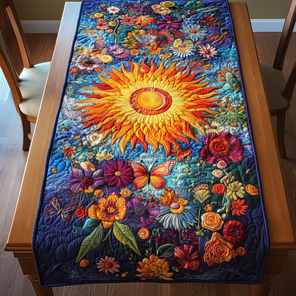 Golden Glow Quilted Table Runner NCU0VH2678