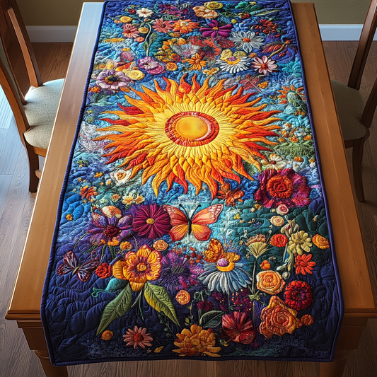 Golden Glow Quilted Table Runner NCU0VH2678