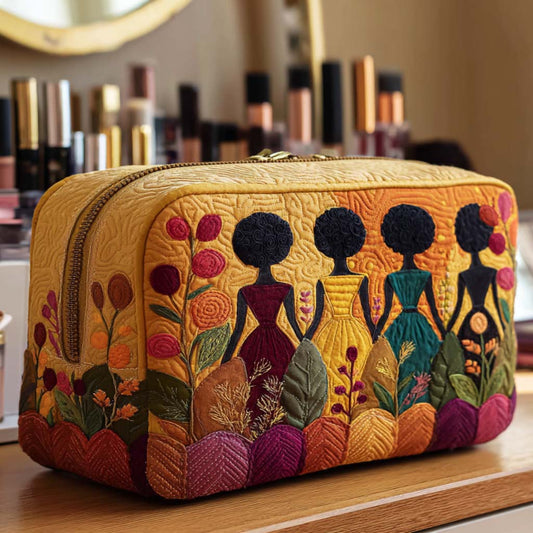 Golden Grace Quilted Makeup Bag NCU0NT10377