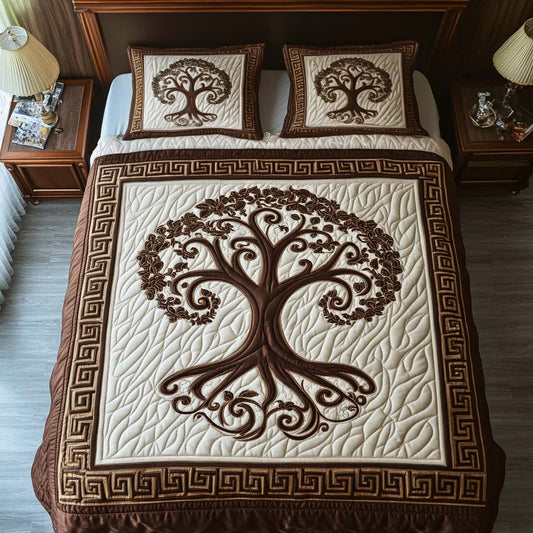 Golden Grove 3-Piece Quilted Bedding Set NCU0NT9636