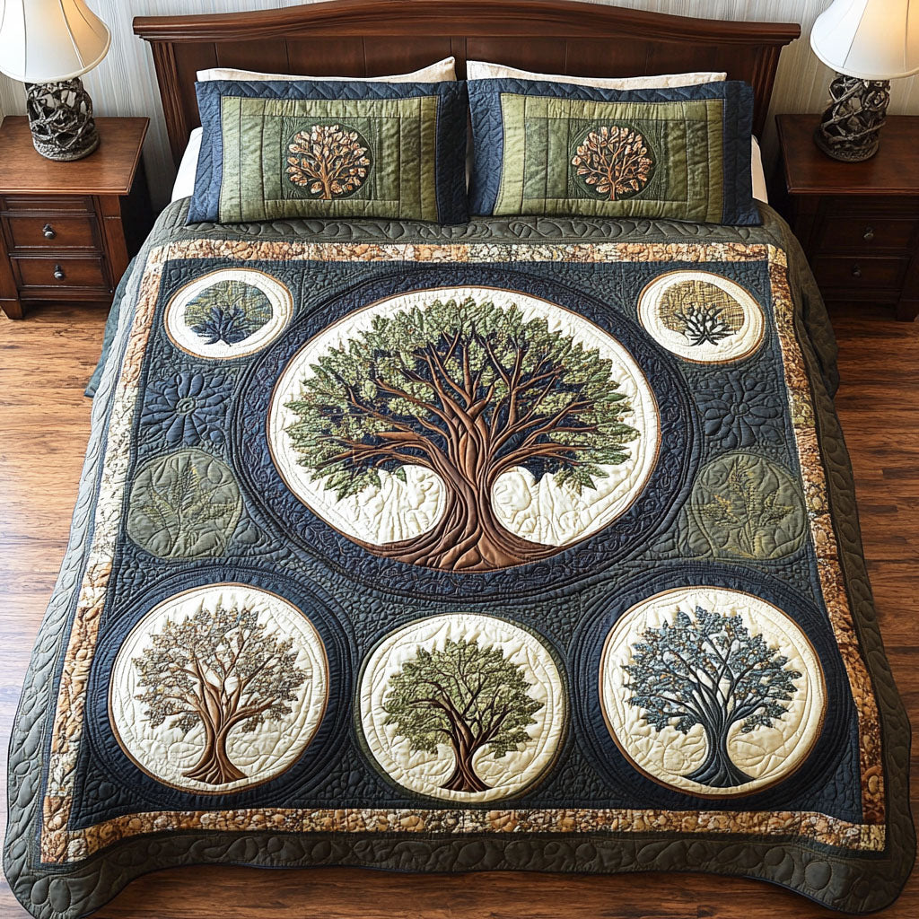 Golden Grove 3-Piece Quilted Bedding Set NCU0TD2496