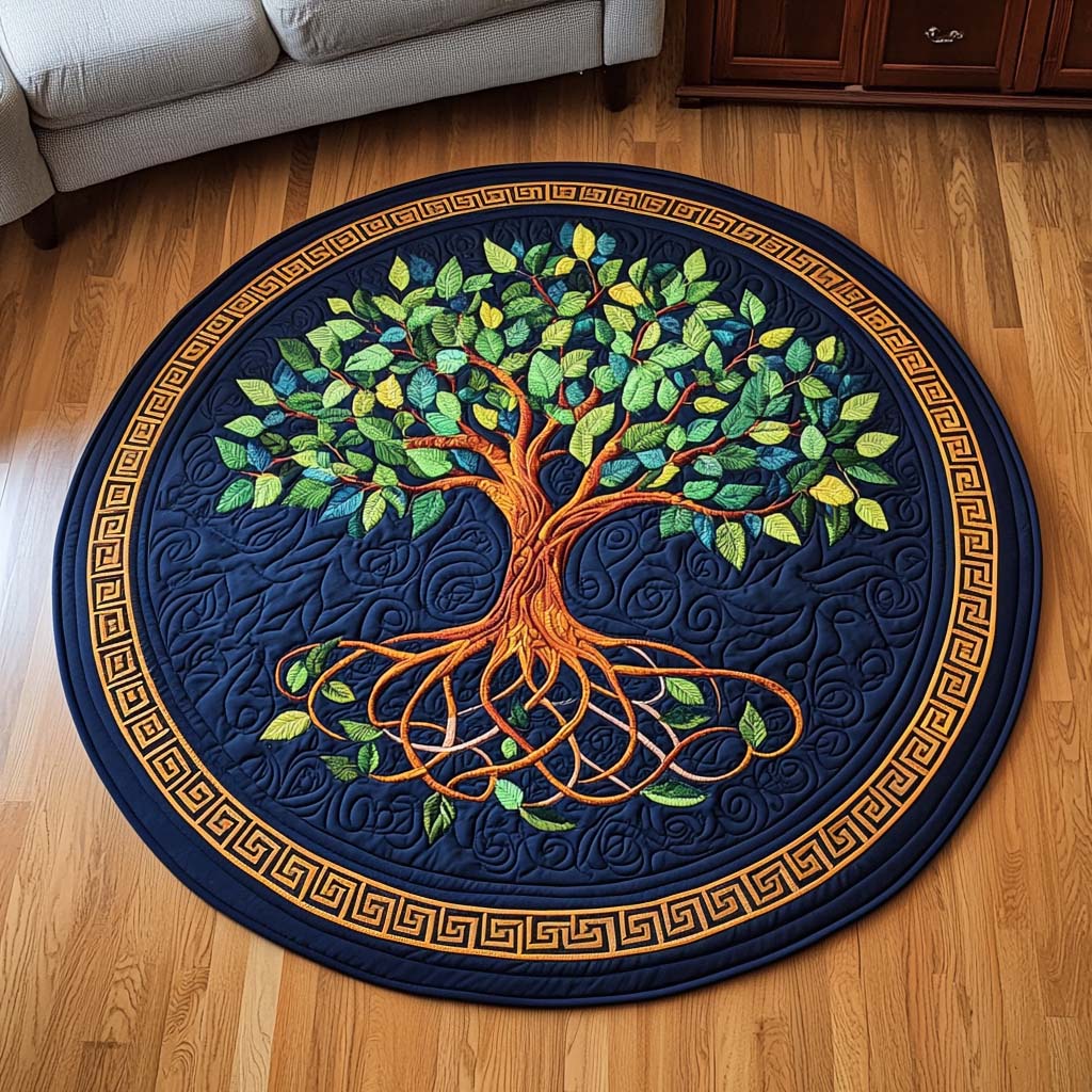 Golden Grove Quilted Round Mat NCU0NT9613