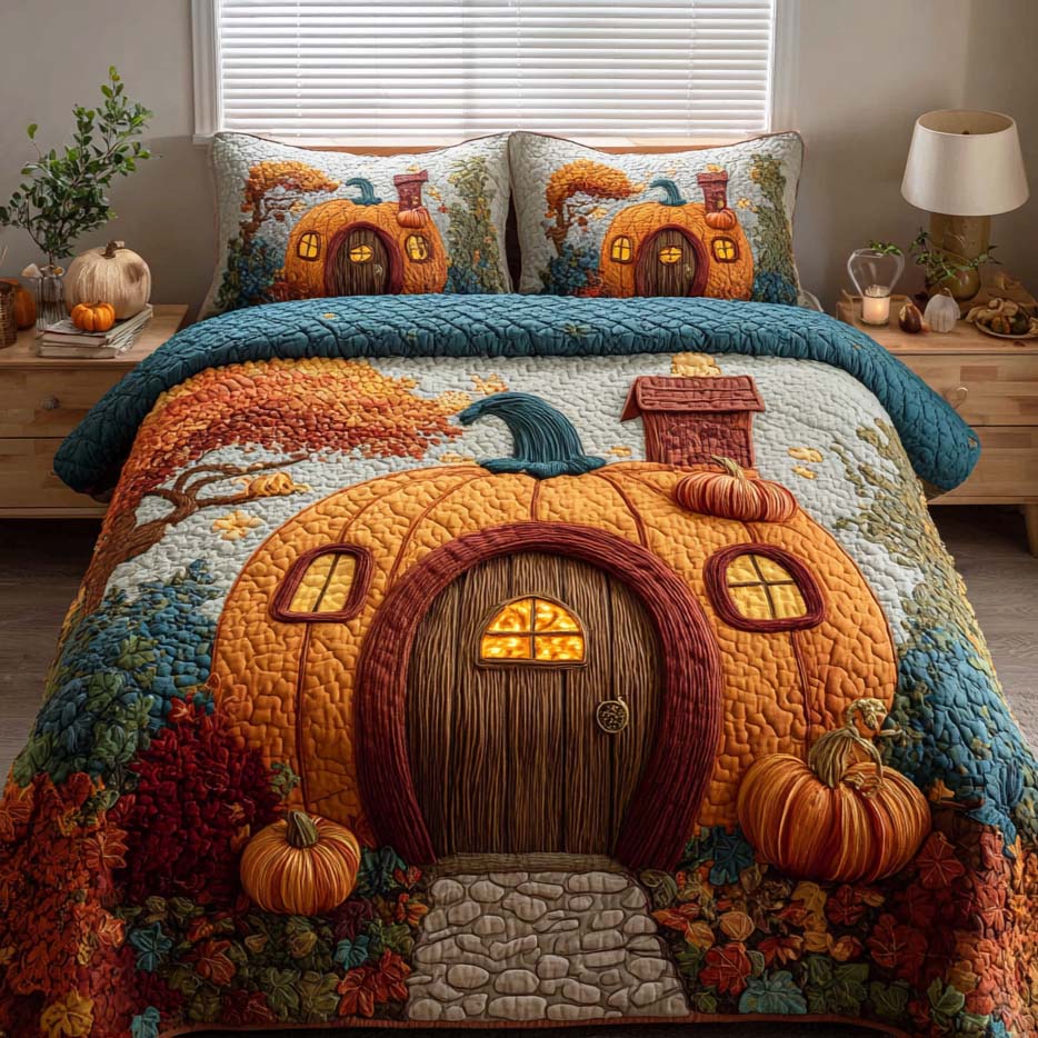 Golden Harvest 3-Piece Quilted Bedding Set NCU0TD038