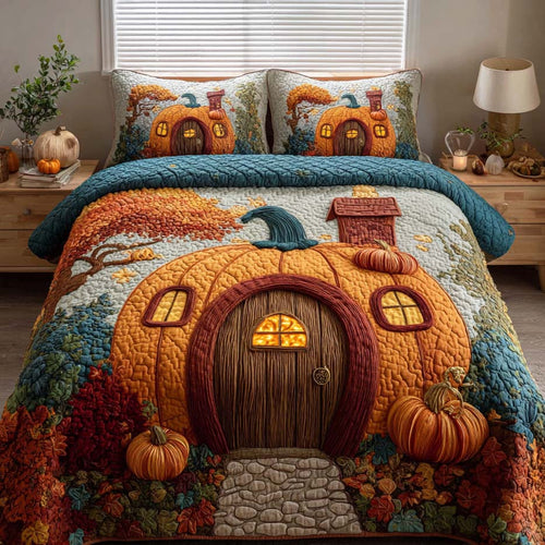 Golden Harvest 3-Piece Quilted Bedding Set NCU0TD038