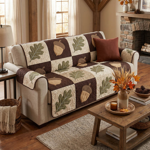 Golden Harvest Quilted Sofa Cover NCU0TD2880