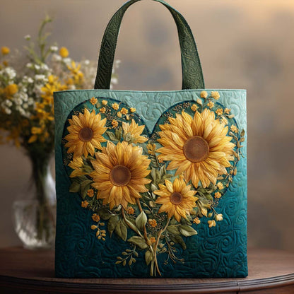 Golden Heart Quilted Tote Bag NCU0NT10558