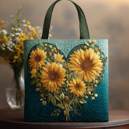 Golden Heart Quilted Tote Bag NCU0NT10558
