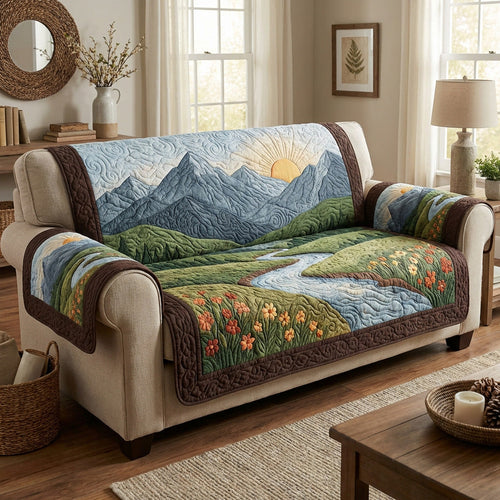 Golden Highlands Quilted Sofa Cover NCU0TV1592