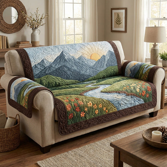 Golden Highlands Quilted Sofa Cover NCU0TV1592