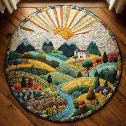 Golden Hills Quilted Round Mat NCU0TV053