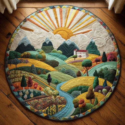 Golden Hills Quilted Round Mat NCU0TV053