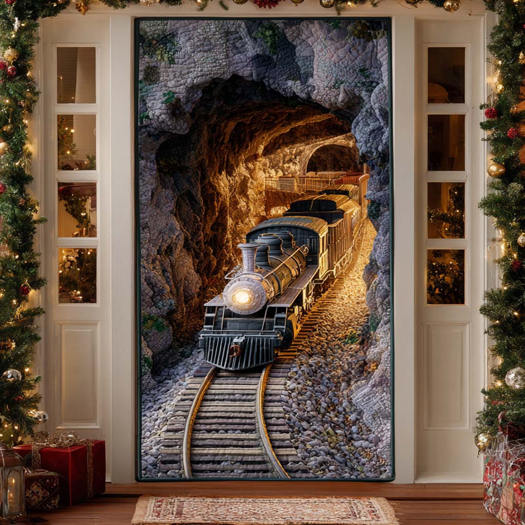 Christmas Train Quilted Door Cover NCU0VT330