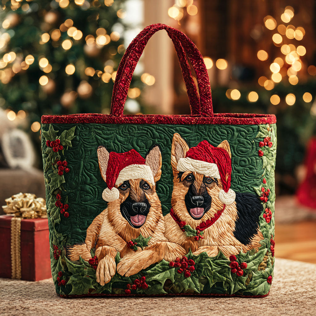 Golden Holiday Pals Quilted Tote Bag NCU0TV1325