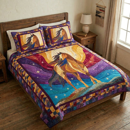 Golden Horizon 3-Piece Quilted Bedding Set NCU0NT12530