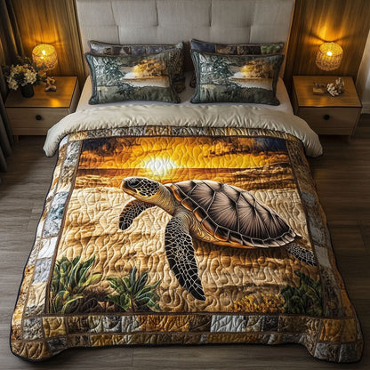 Golden Horizon 3-Piece Quilted Bedding Set NCU0NT3588