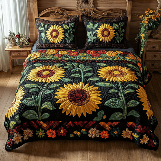 Golden Horizon 3-Piece Quilted Bedding Set NCU0PT3129