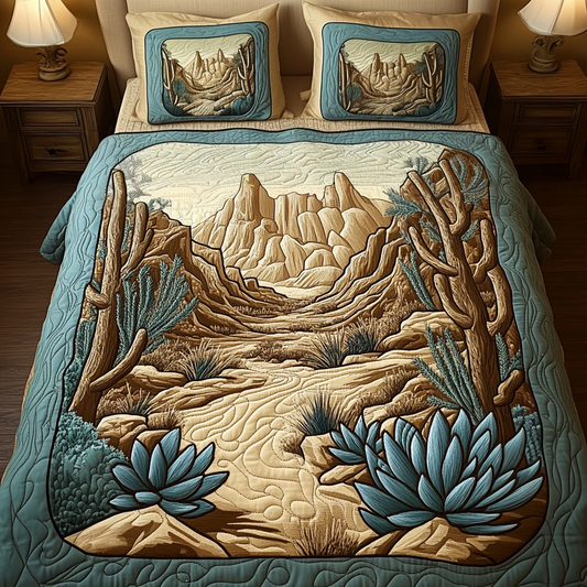 Golden Horizon 3-Piece Quilted Bedding Set NCU0VH2045