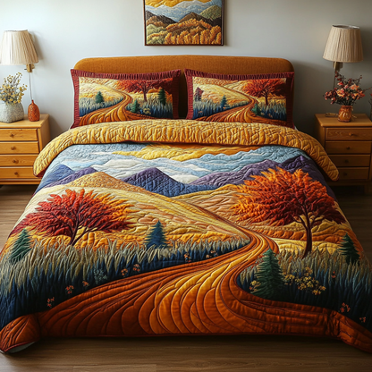 Golden Horizon 3-Piece Quilted Bedding Set NCU0VL2834