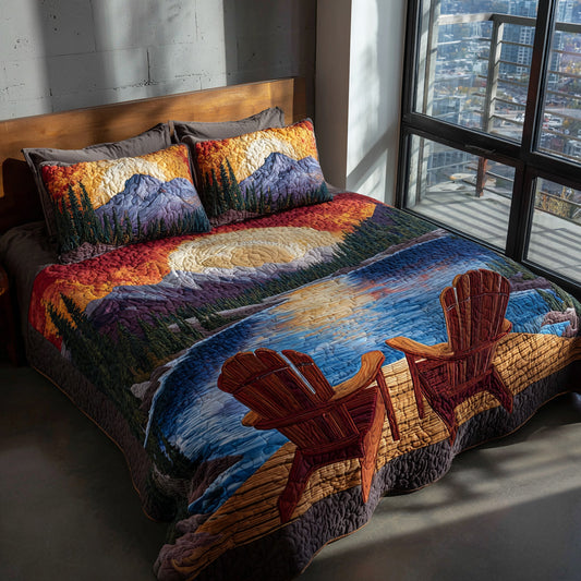 Golden Horizon 3-Piece Quilted Bedding Set NCU0VL3629