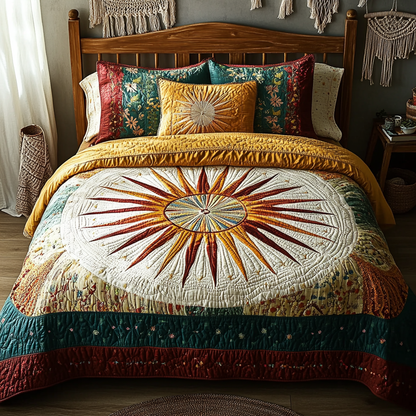 Golden Horizon 3-Piece Quilted Bedding Set NCU0VL937