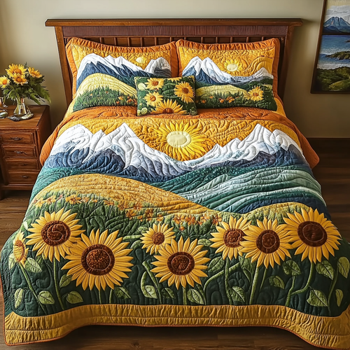 Golden Horizon 3-Piece Quilted Bedding Set NCU0DV4520