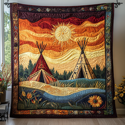 Golden Horizon Quilted Blanket NCU0DK5068