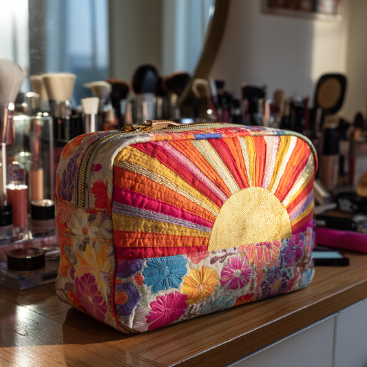Golden Horizon Quilted Makeup Bag NCU0DK10294