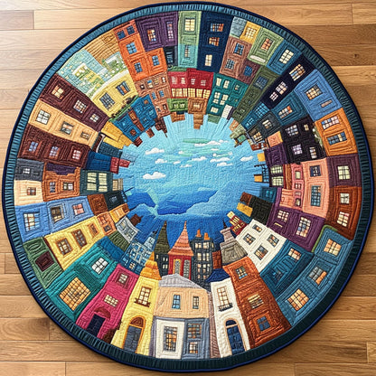 Golden Horizon Quilted Round Mat NCU0NT7322