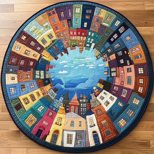 Golden Horizon Quilted Round Mat NCU0NT7322