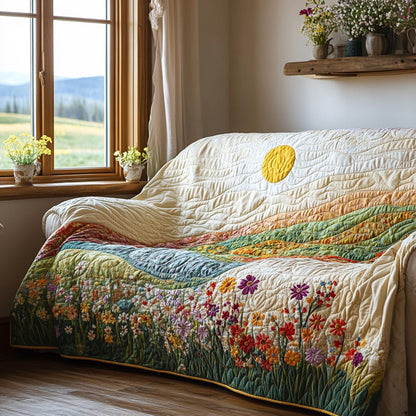 Golden Horizon Quilted Sofa Cover NCU0DV9428