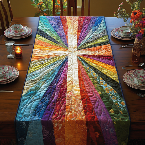 Golden Horizon Quilted Table Runner NCU0DV3047