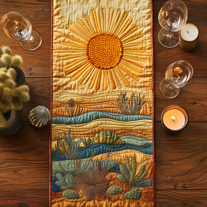 Golden Horizon Quilted Table Runner NCU0VH3077