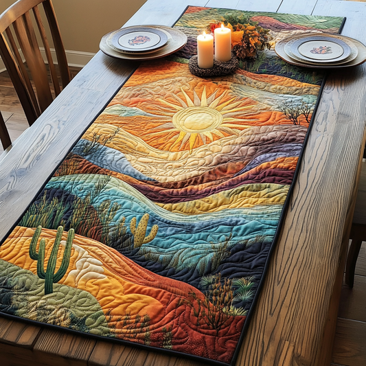 Golden Horizon Quilted Table Runner NCU0VH3412