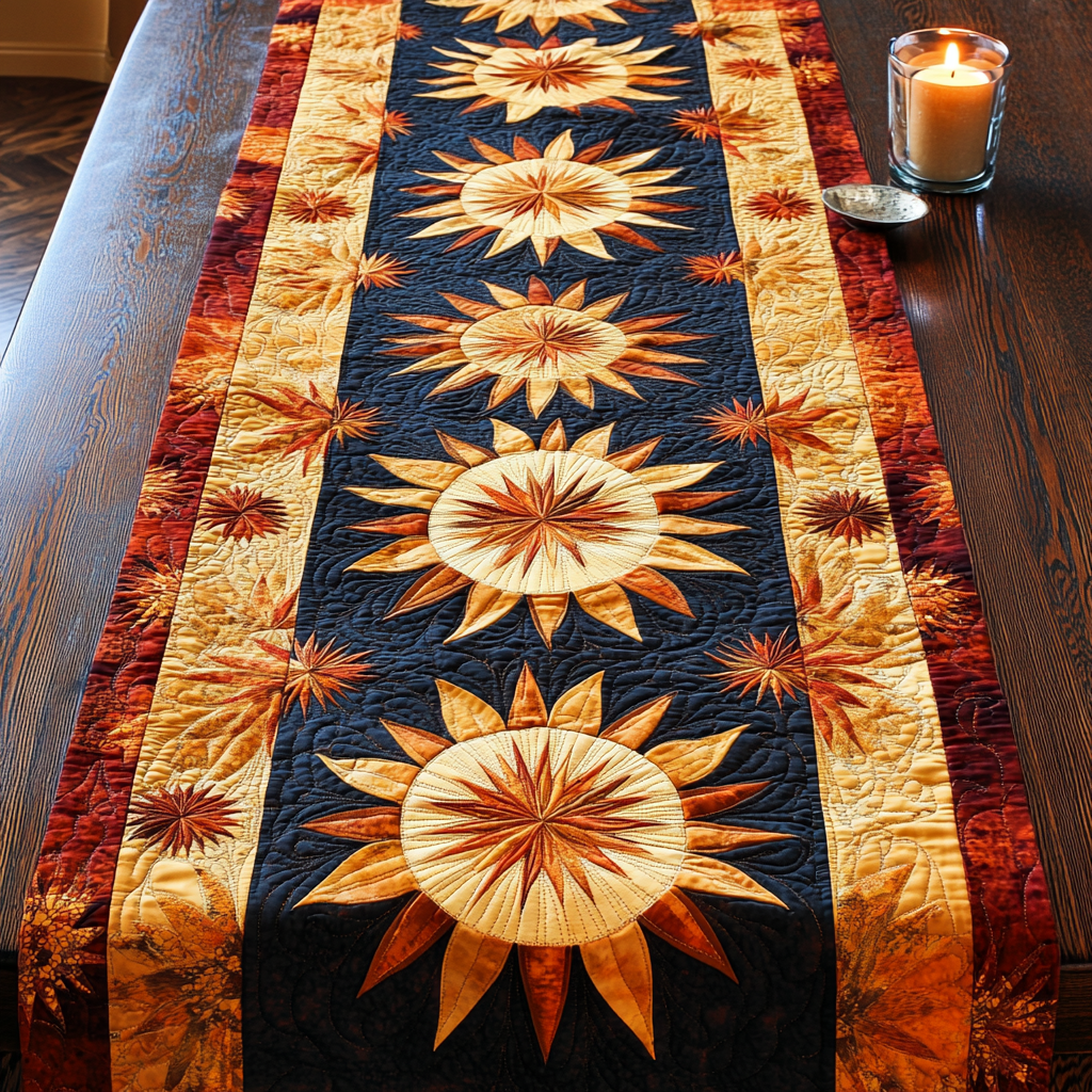 Golden Horizon Quilted Table Runner NCU0VH5790