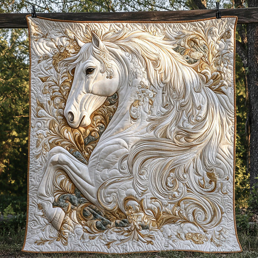 Golden Horse Quilted Blanket NCU0DV6351