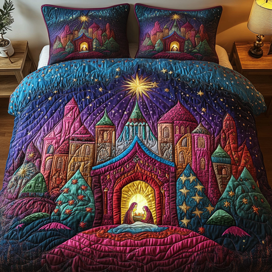 Golden Hour Dreams 3-Piece Quilted Bedding Set NCU0VH1172