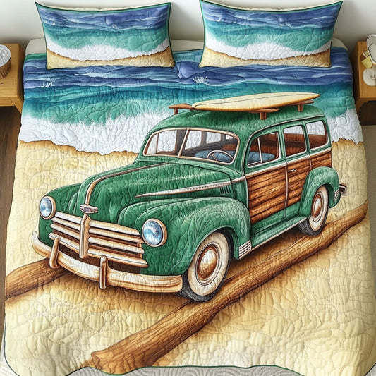 Golden Hour Ride 3-Piece Quilted Bedding Set NCU0NT6935