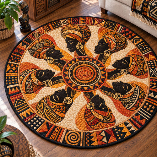 Golden Journey Quilted Round Mat NCU0PT12065