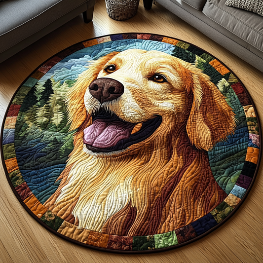 Golden Joy Quilted Round Mat NCU0DV5513