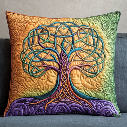 Golden Knot Tree Quilted Pillow Case NCU0NT5749
