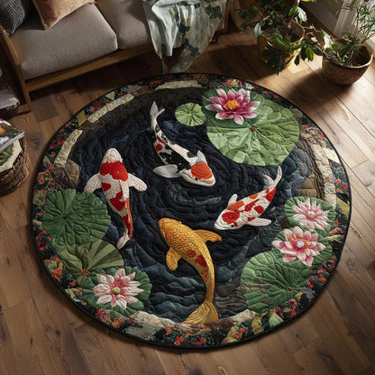 Golden Koi Round Carpet NCU0DV9403