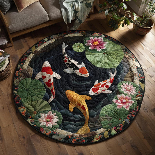 Golden Koi Round Carpet NCU0DV9403