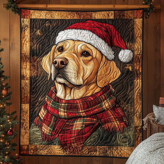 Golden Lab Yuletide Quilted Blanket NCU0XD639